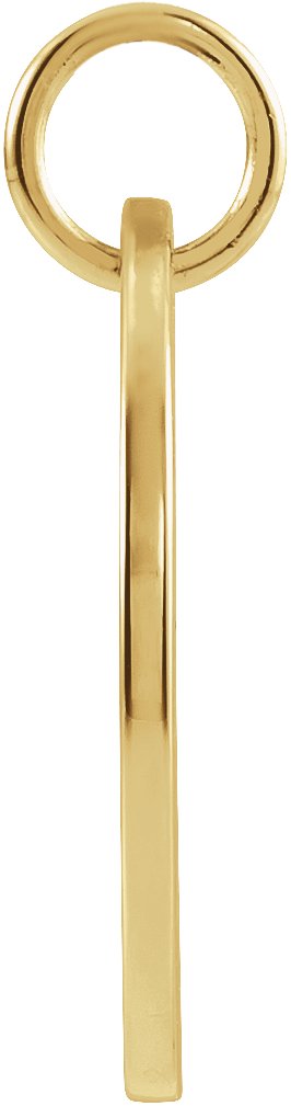 14K Gold Libra Disc Necklace or Pendant - Yellow Gold - view 2