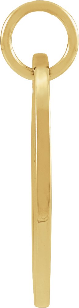14K Gold Aries Disc Necklace or Pendant - Yellow Gold - view 2