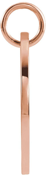 14K Gold Pisces Disc Necklace or Pendant - Rose Gold - view 3