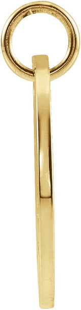 14K Gold Capricorn Disc Necklace or Pendant - Yellow Gold - view 2