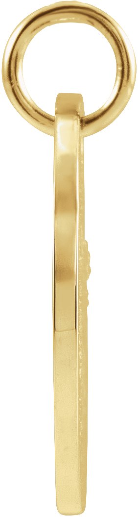 14K Gold Sagittarius Disc Necklace or Pendant - Yellow Gold - view 2