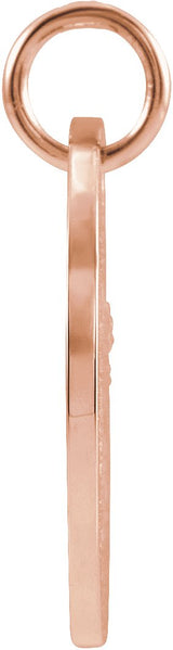 14K Gold Taurus Disc Necklace or Pendant - Rose Gold - view 3