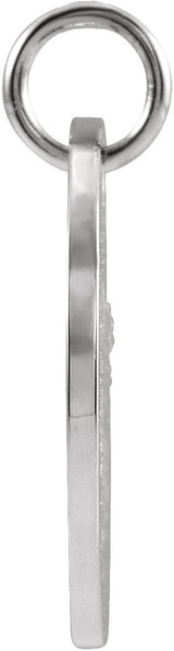 Platinum Aries Disc Necklace or Pendant - view 3