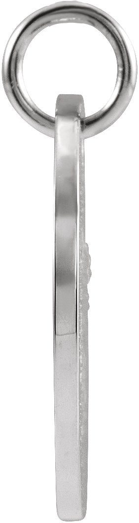 Platinum Aries Disc Necklace or Pendant - view 3