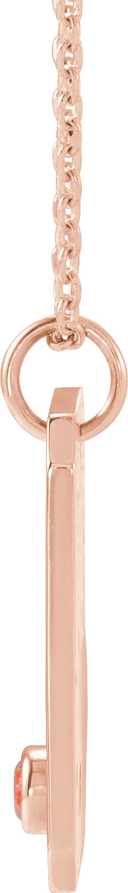14K Gold Round Natural Mexican Fire Opal & Natural Diamond Taurus Constellation Necklace or Pendant - Rose Gold - view 6