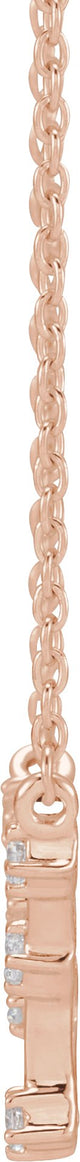 14K Gold Round Natural Diamond Constellation Zodiac Necklace - Rose Gold - view 4