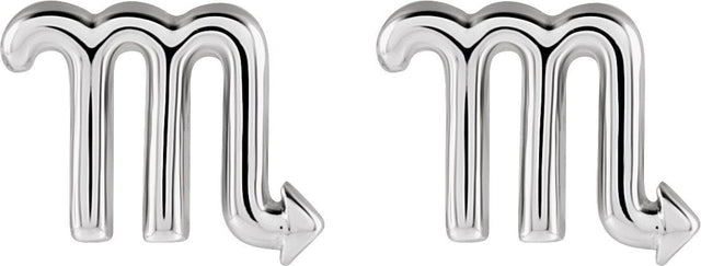 14K Gold Scorpio Earrings - view 3