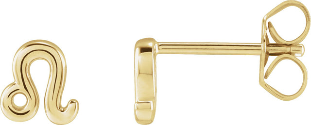 14K Gold Leo Earrings