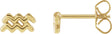 14K Gold Aquarius Earrings