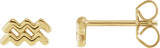 14K Gold Aquarius Earrings