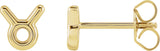14K Gold Taurus Earrings