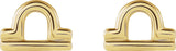 14K Gold Libra Earrings - view 3