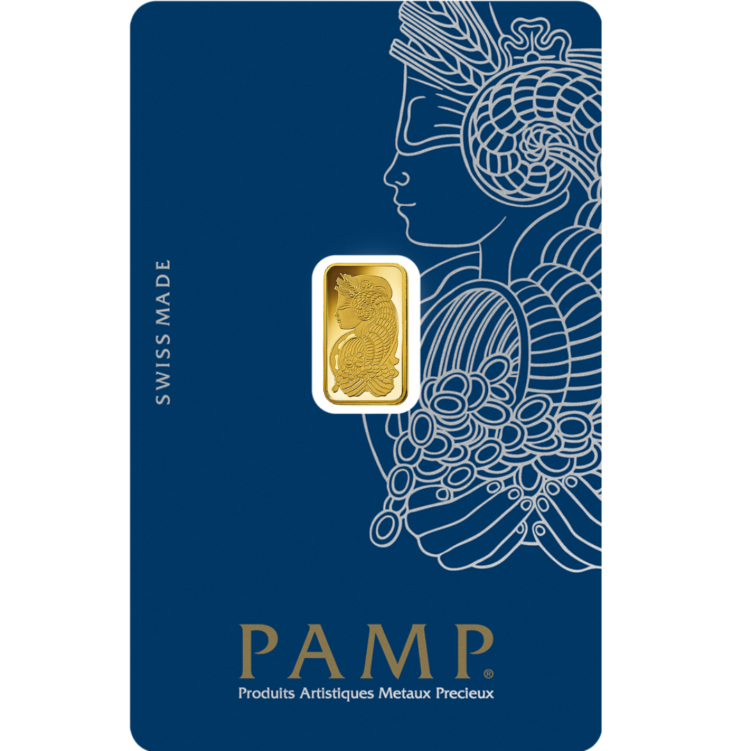 PAMP Suisse Lady Fortuna Gold 999.9 Minted Bar PAMP Suisse Lady Fortuna Veriscan 1 Gram