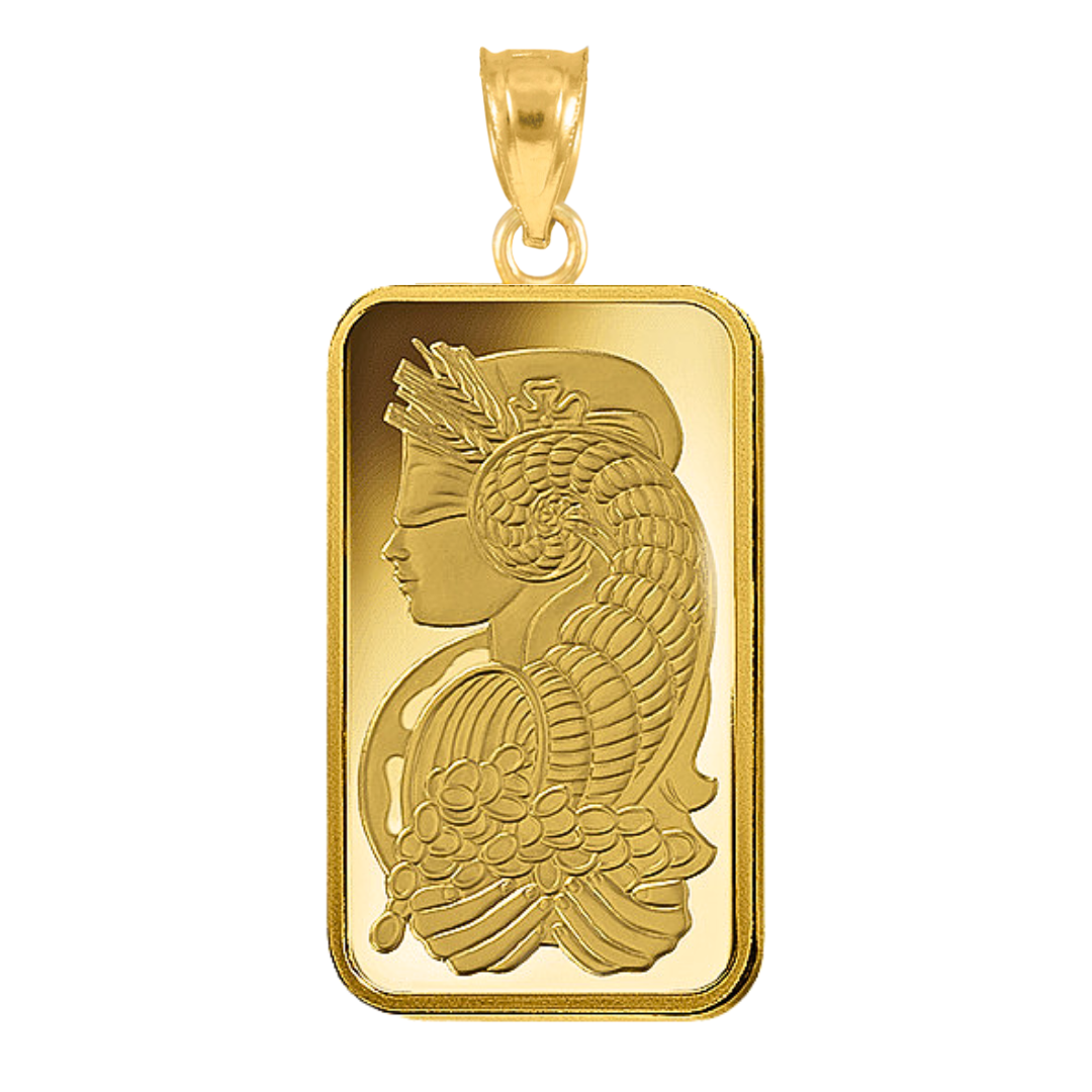 Barra de cunhagem PAMP Suisse Lady Fortuna Gold 999,9 