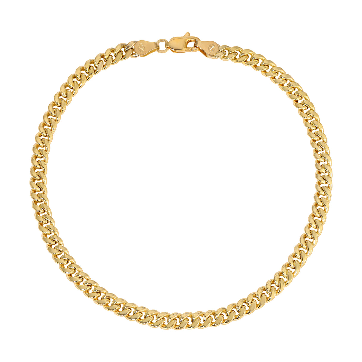 14K Yellow 4.00mm-9.50mm Hollow MIAMI CUBAN Bracelets