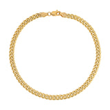 Pulseiras MIAMI CUBAN ocas amarelas 14K 4,00 mm-9,50 mm 