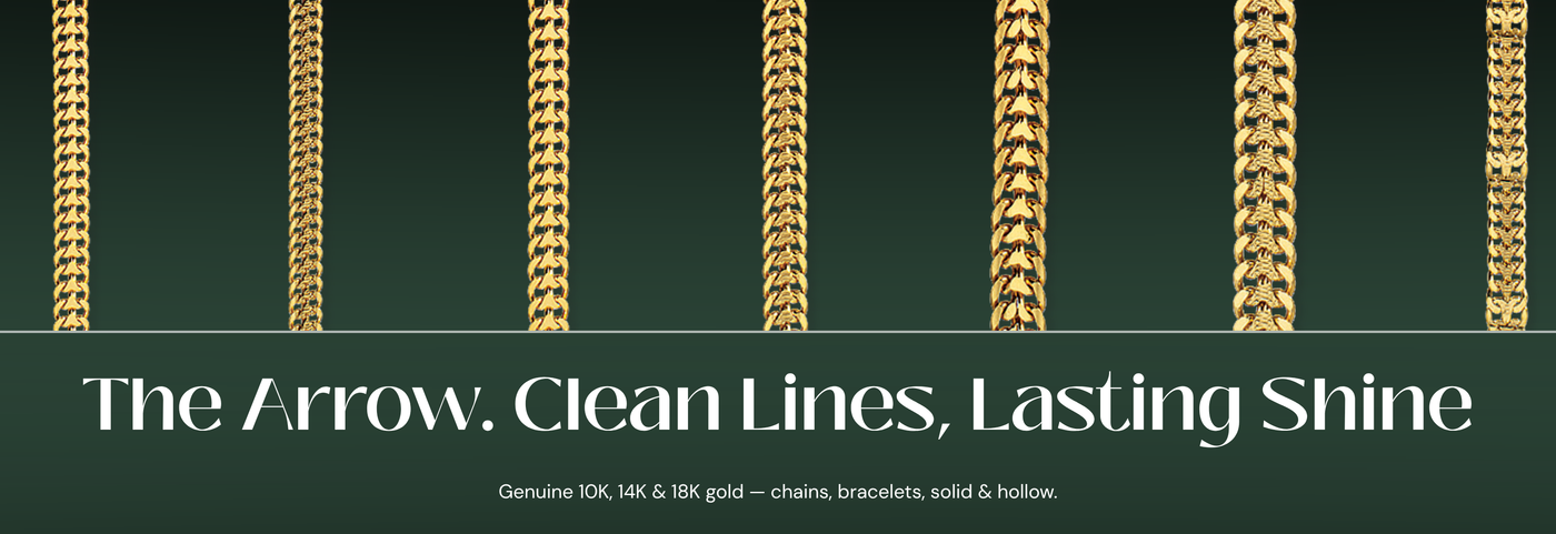 Italian arrow gold chain