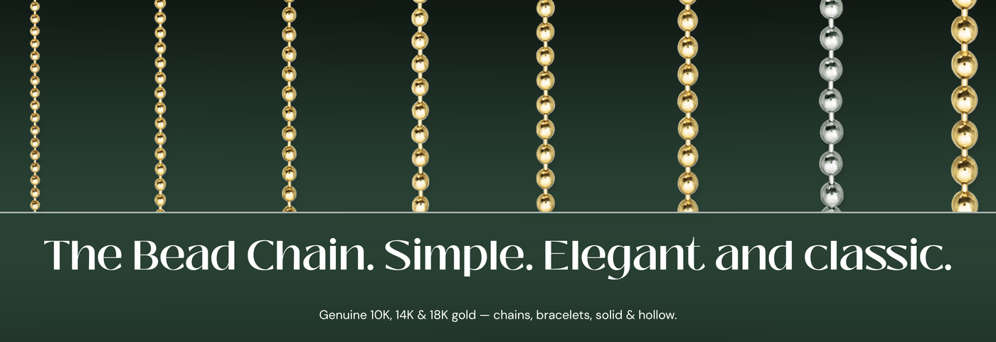 Italian bead gold chain