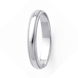 14K Real Yellow Gold 3.0mm-8.0mm Milgrain Regular Fit Wedding Band