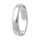 14K Real Yellow Gold 3.0mm-8.0mm Milgrain Regular Fit Wedding Band