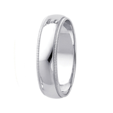 14K Real Yellow Gold 3.0mm-8.0mm Milgrain Regular Fit Wedding Band