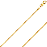 14K REAL Solid Yellow or White Gold 0.6mm-2.5mm 4 Sides Diamond Cut Box Chain