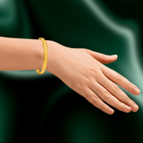 14K Solid Gold D/C Bangle