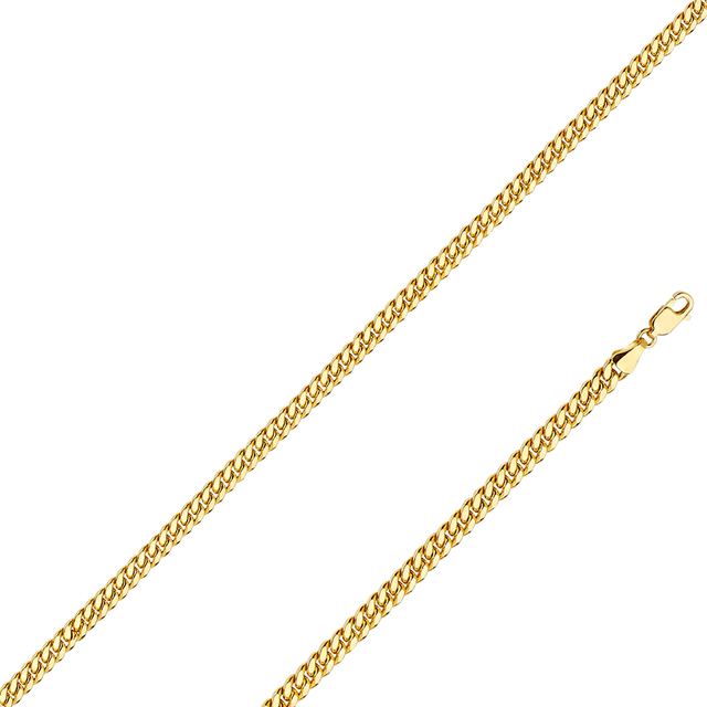 18K REAL Solid Yellow Gold 2.10mm-9.25mm MIAMI CUBAN Chain