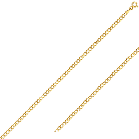 10K REAL Solid Yellow Gold 1.50mm-11.50mm Diamond Cut Curb CUBAN Chain – Width 1.50mm, Metal Color Yellow