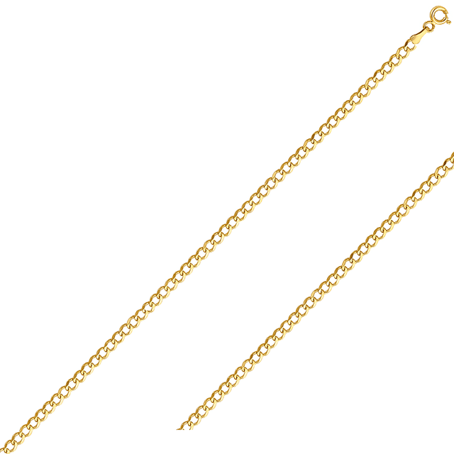 10K REAL Solid Yellow Gold 1.50mm-11.50mm Diamond Cut Curb CUBAN Chain – Width 1.50mm, Metal Color Yellow