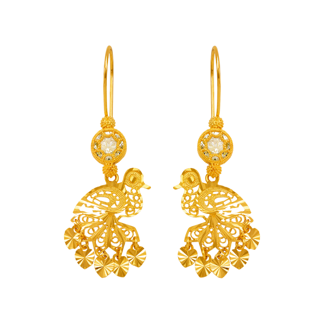 Brincos Lustre em Ouro Amarelo 14K 