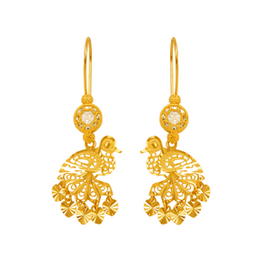 14K Yellow Gold Chandelier Earrings