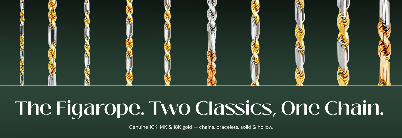 Italian Figarope gold chain