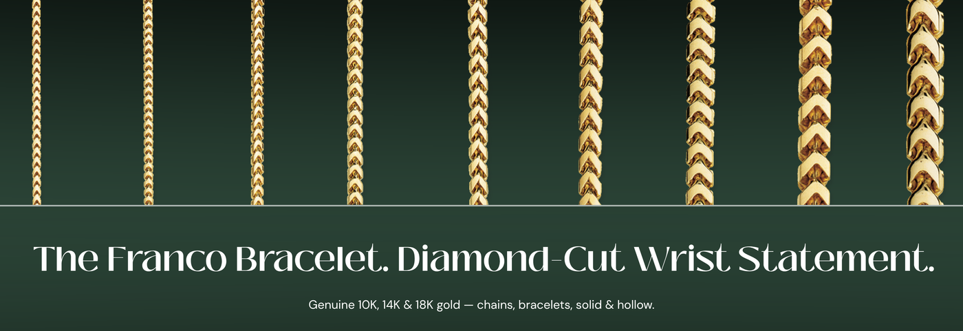 Italian Franco gold bracelets