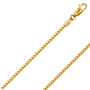 10K REAL Solid Yellow Gold 1.20mm-3.25mm Diamond Cut FRANCO Chain with clasp detail.