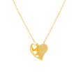 14K Fancy Yellow Gold Heart CZ Necklace | Italian Fashions