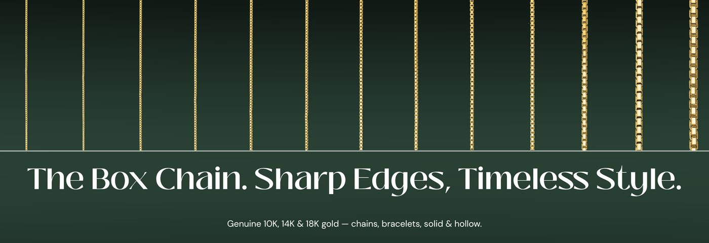 Italian box gold chain