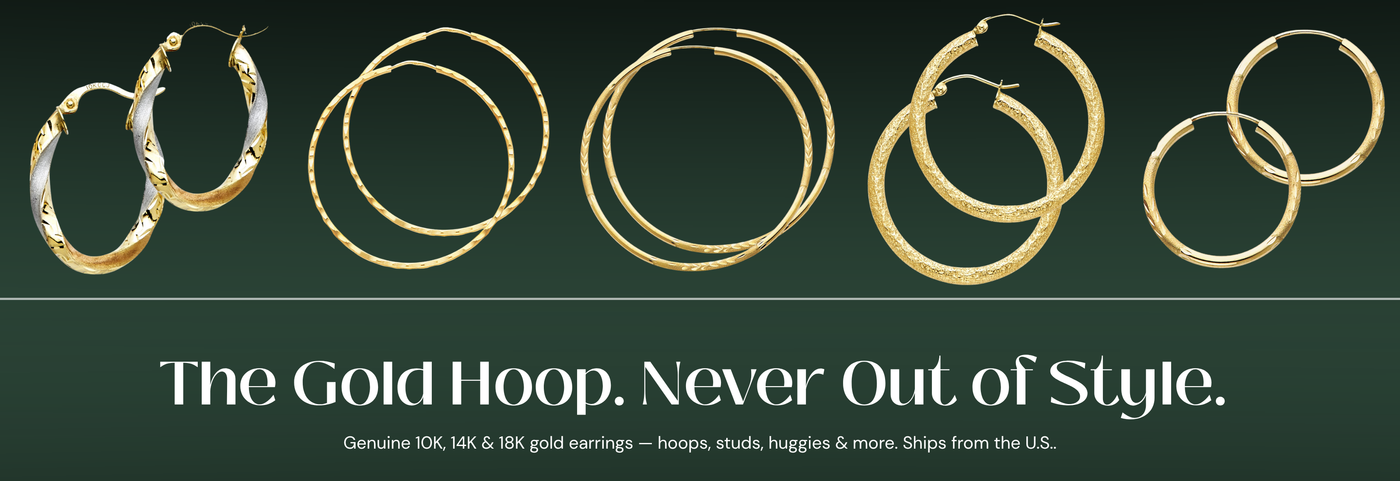 Italian gold hoop earrings