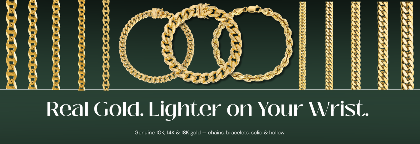 Italian hollow gold bracelet
