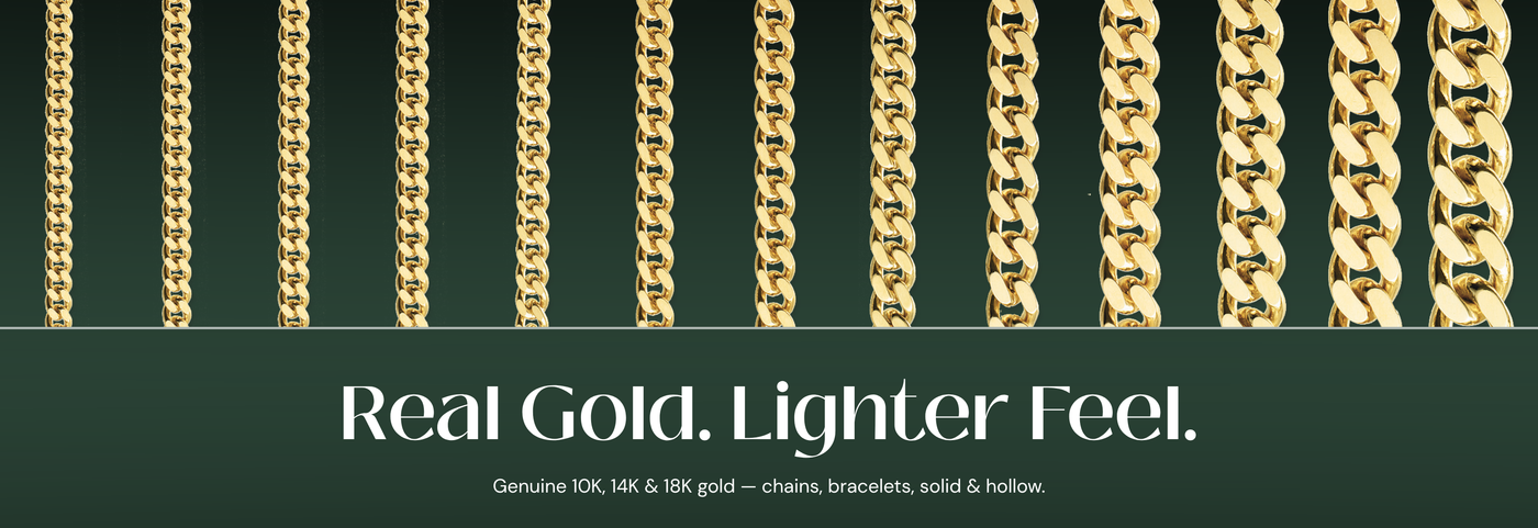 Italian hollow gold chain