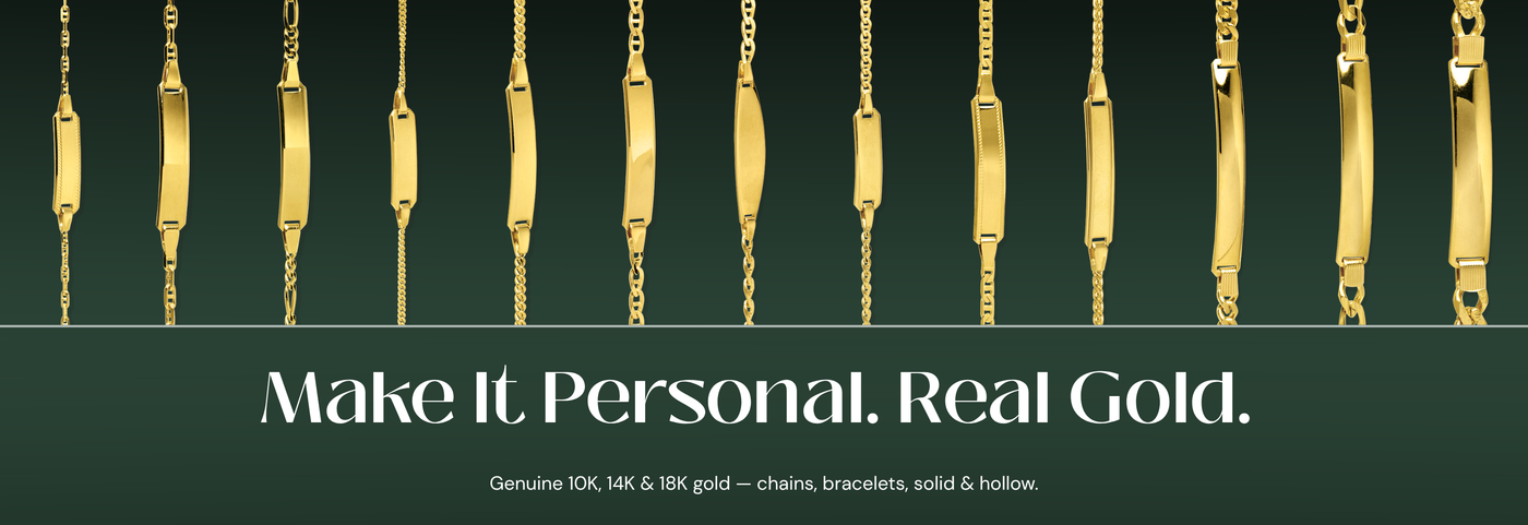 Italian gold ID bracelets