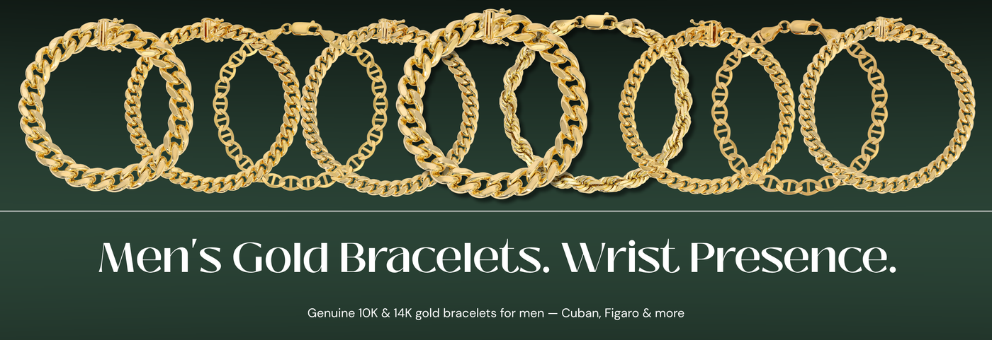 Italian gold bracelets for men