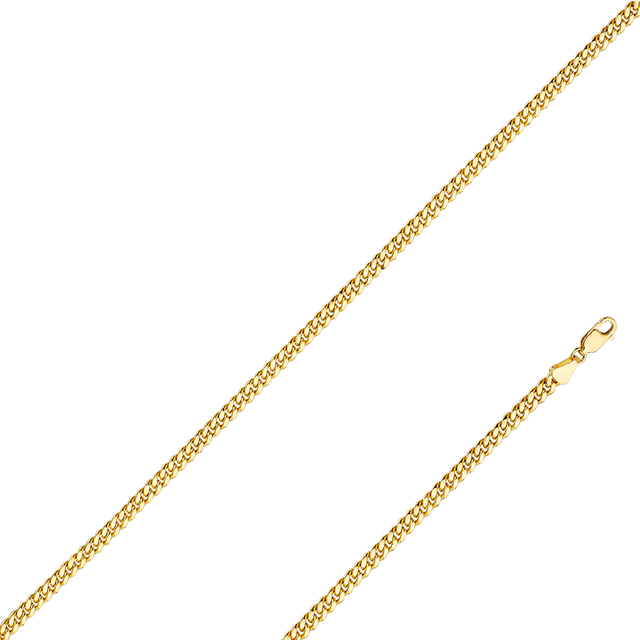 18K REAL Solid Yellow Gold 2.10mm-9.25mm MIAMI CUBAN Chain