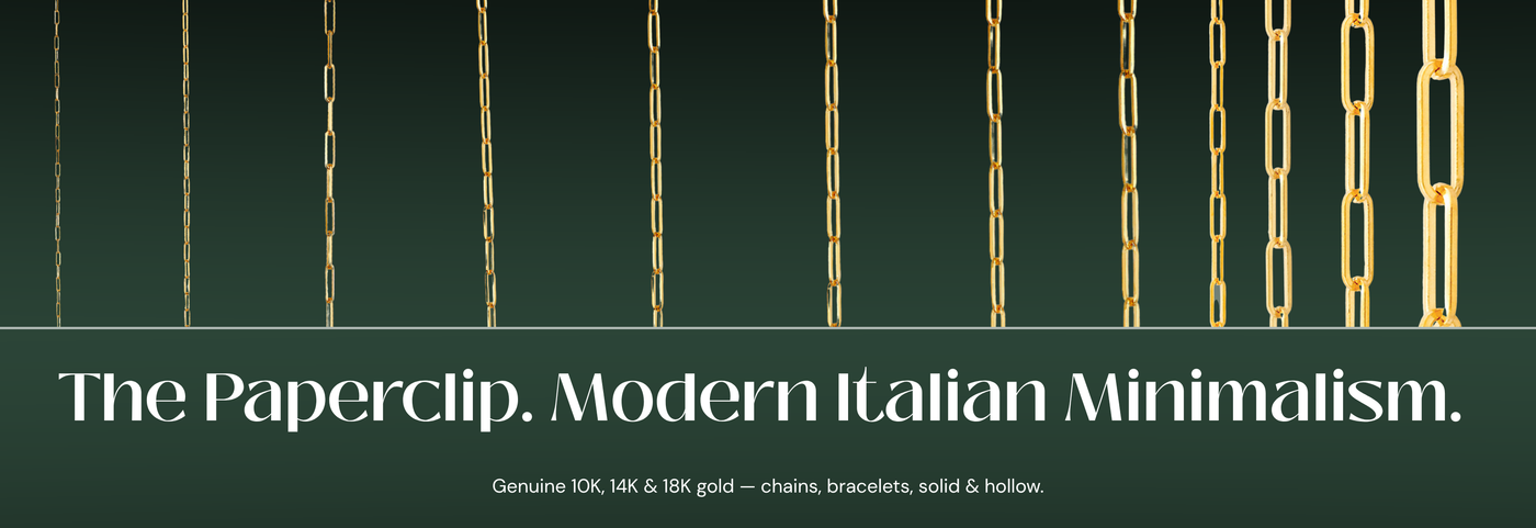 Italian paperclip gold chain