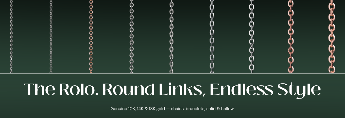 Italian Rolo gold chain
