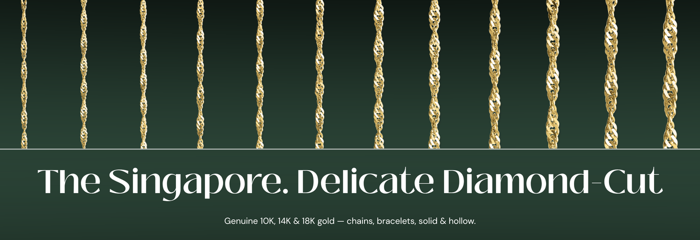 Italian Singapore gold chain