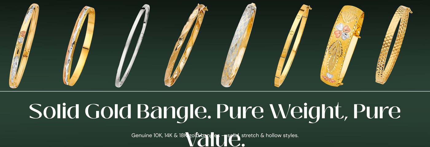 Italian solid gold bangle
