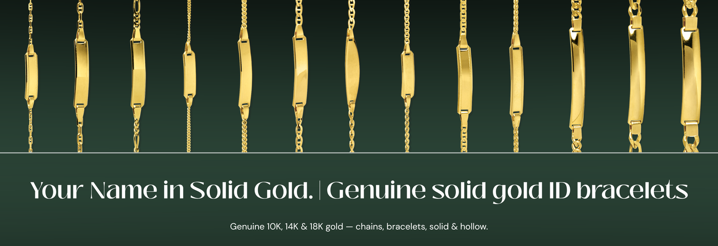 Italian solid gold ID bracelets