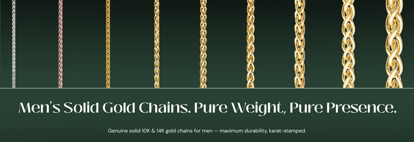Italian solid gold chains for men