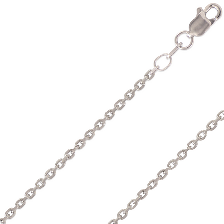 14K Yellow ,White or Rose Gold 1.0mm - 2.0mm Cable Chain